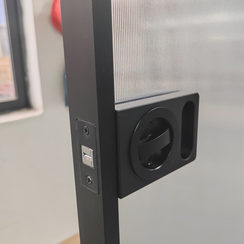 Commercial Hotel Frosted Glass Sliding Door Systems Interior Glass Partitions