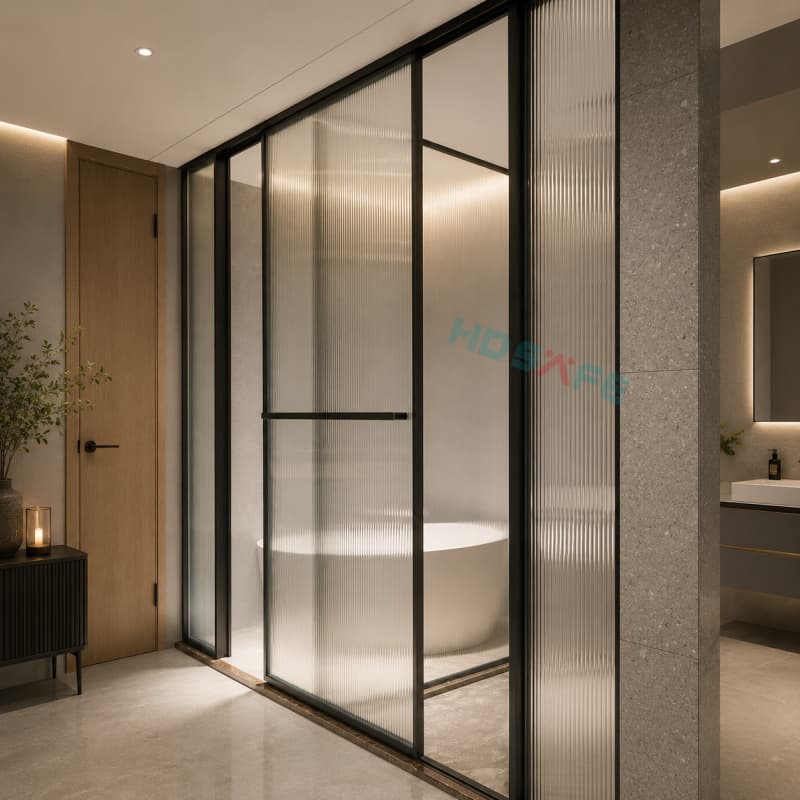 HDSAFE Frosted Glass Sliding Door Systems For Hotels, Offices & Interior Partitions HDSAFE Frosted Glass Sliding Door Systems For Hotels, Offices & Interior Partitions