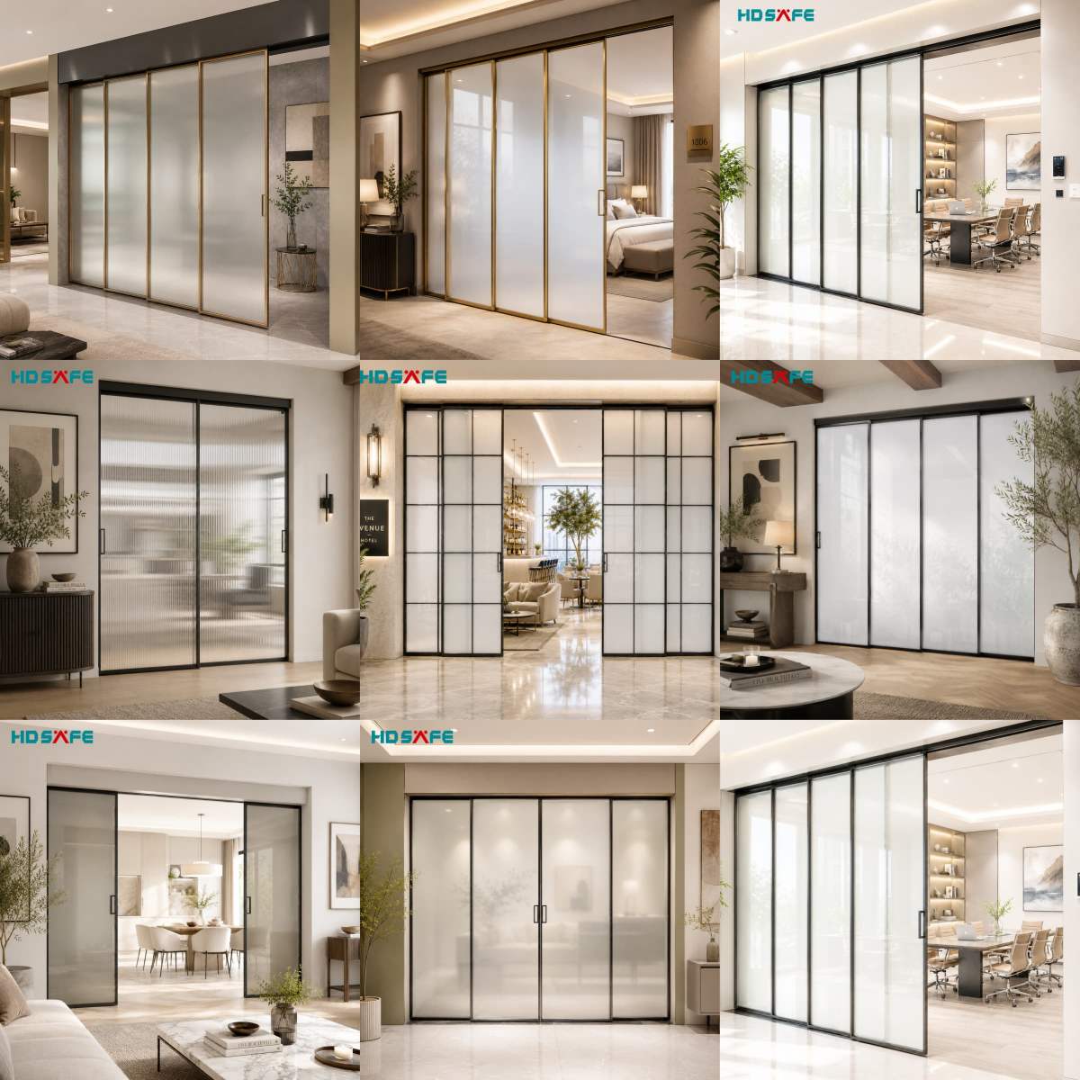 Luxury Champagne Gold Sliding Glass Doors For European Architectural Interiors Luxury Champagne Gold Sliding Glass Doors For European Architectural Interiors