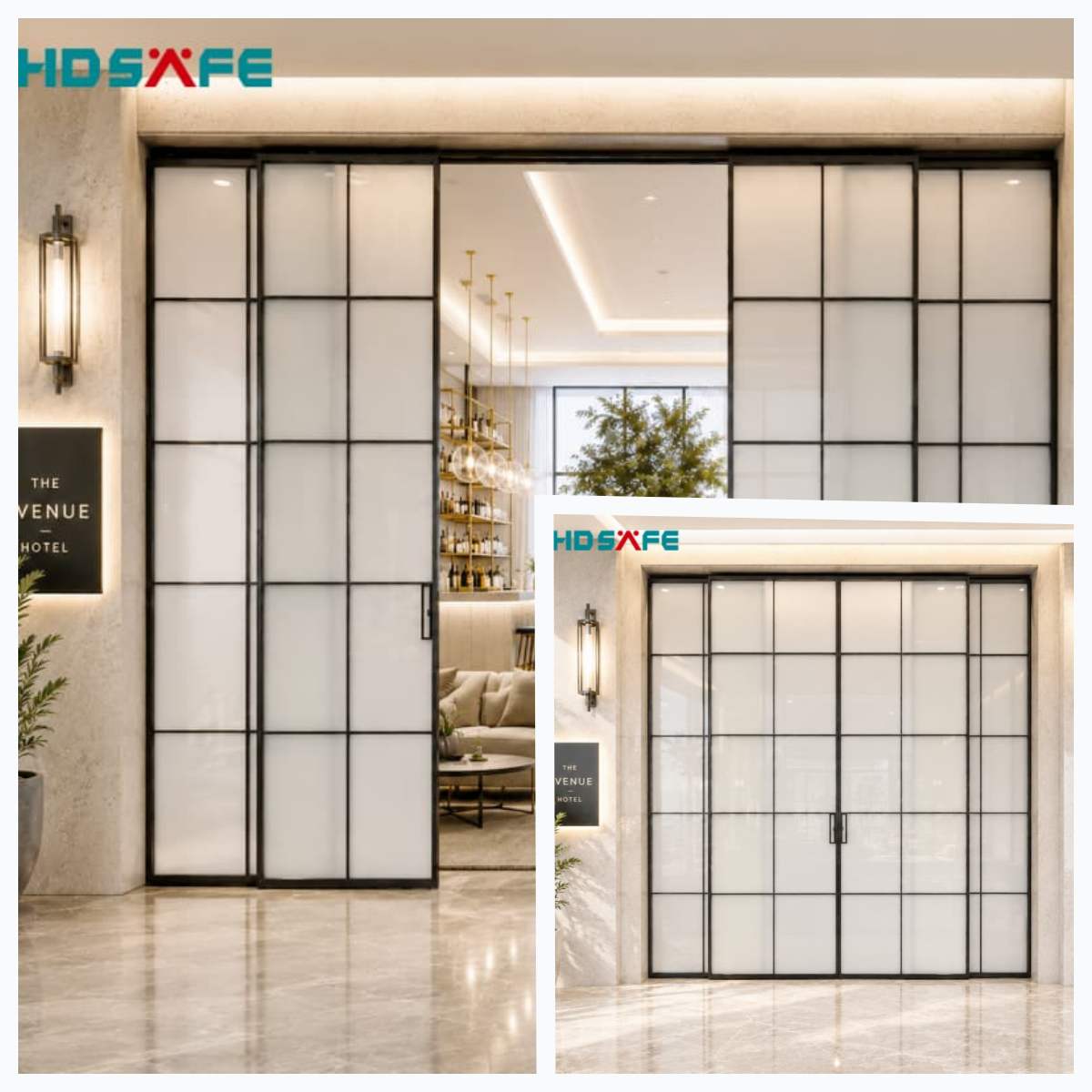 Luxury Champagne Gold Sliding Glass Doors For European Architectural Interiors Luxury Champagne Gold Sliding Glass Doors For European Architectural Interiors