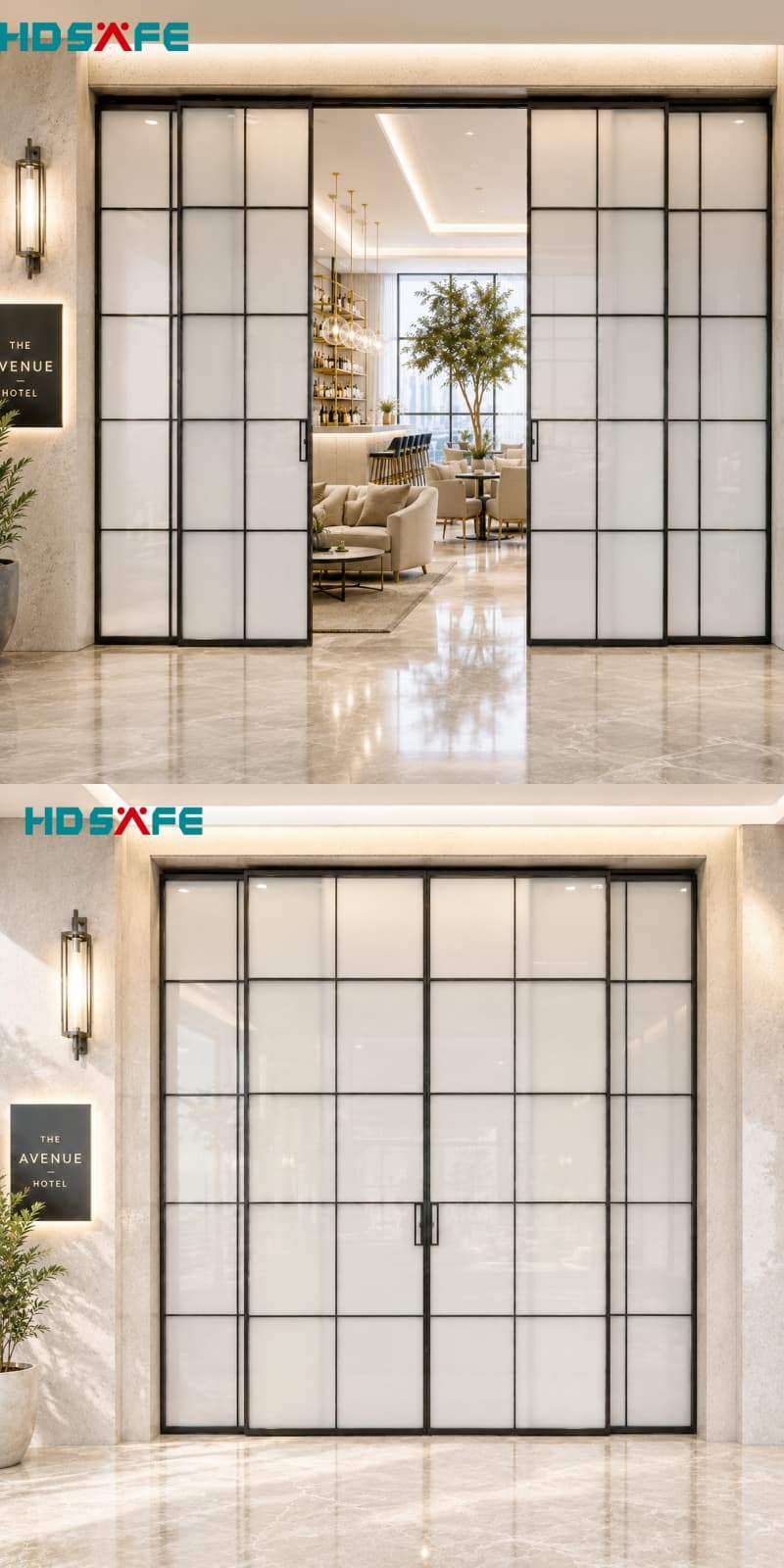 Luxury Champagne Gold Sliding Glass Doors For European Architectural Interiors Luxury Champagne Gold Sliding Glass Doors For European Architectural Interiors