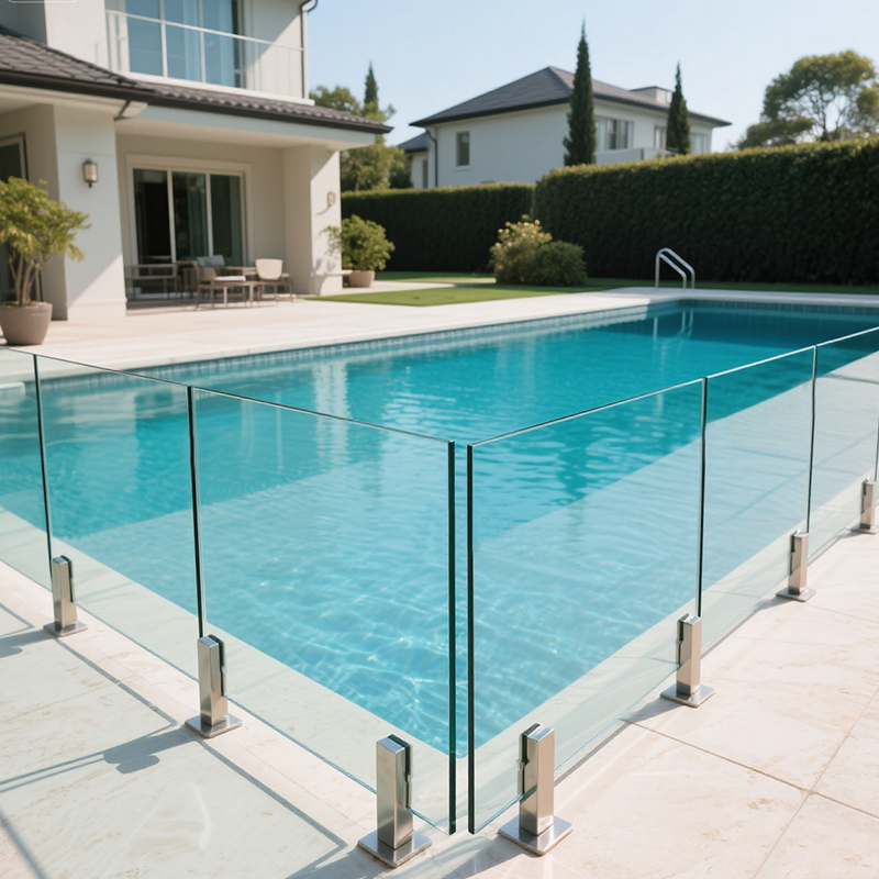 Premium Black Glass Railing Clamp 12-20mm Frameless Glass Railing Accessories