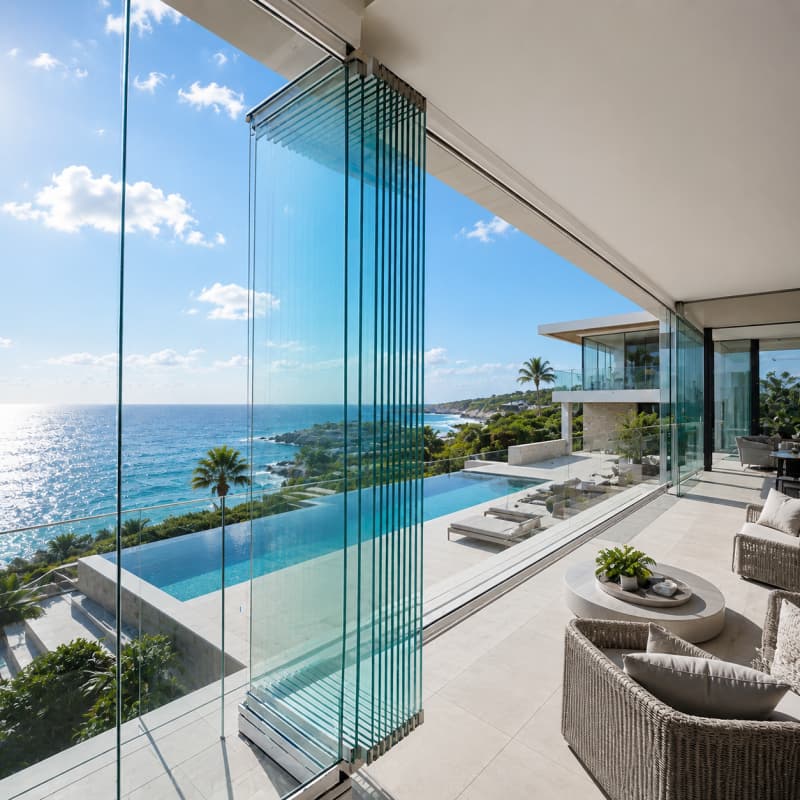 Premium Folding Glass Doors for High-End Coastal Villas Direct Manufacturer Pricing