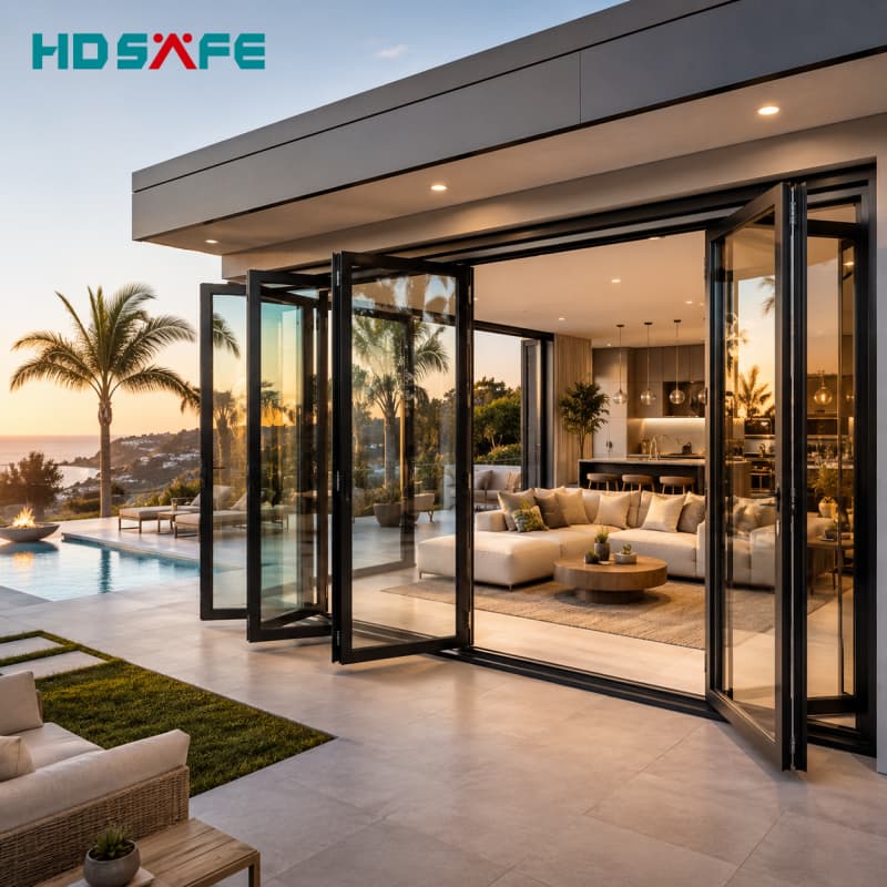 USA Best-Selling Aluminum Bifold Door System for Luxury Homes 