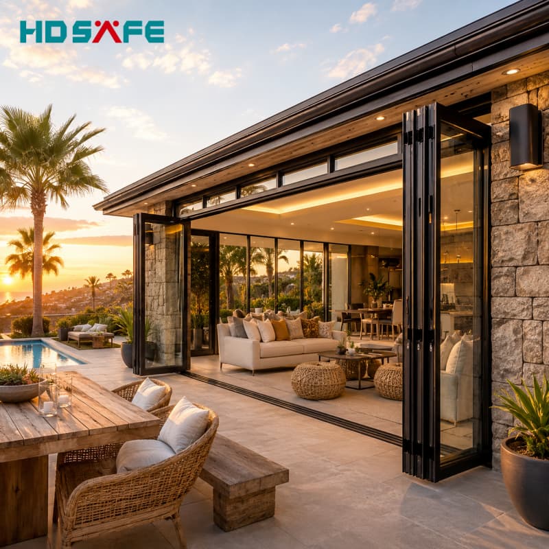 Architectural Bi-Fold Glass Doors Engineered For USA & Australia Standards