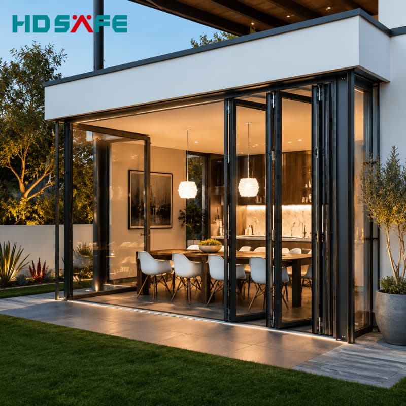 HDSAFE Factory Direct Bifold Doors For USA Construction Projects