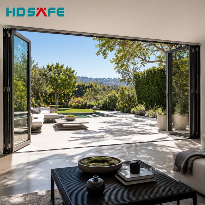HDSAFE Factory Direct Bifold Doors For USA Construction Projects