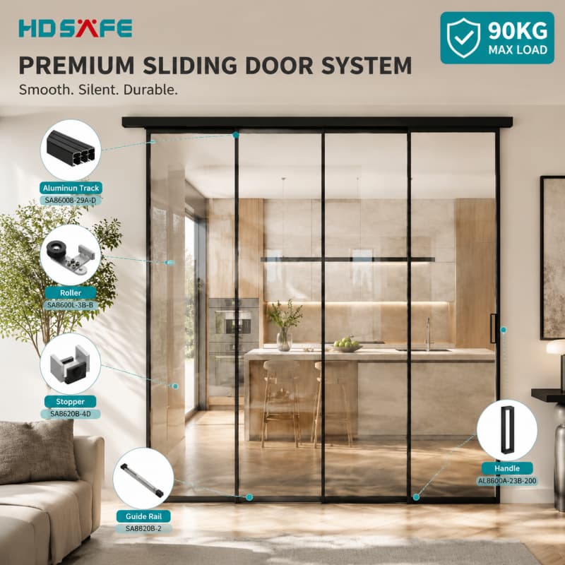 Custom Minimalist Glass Sliding Doors For Hotels, Offices & Luxury Developments