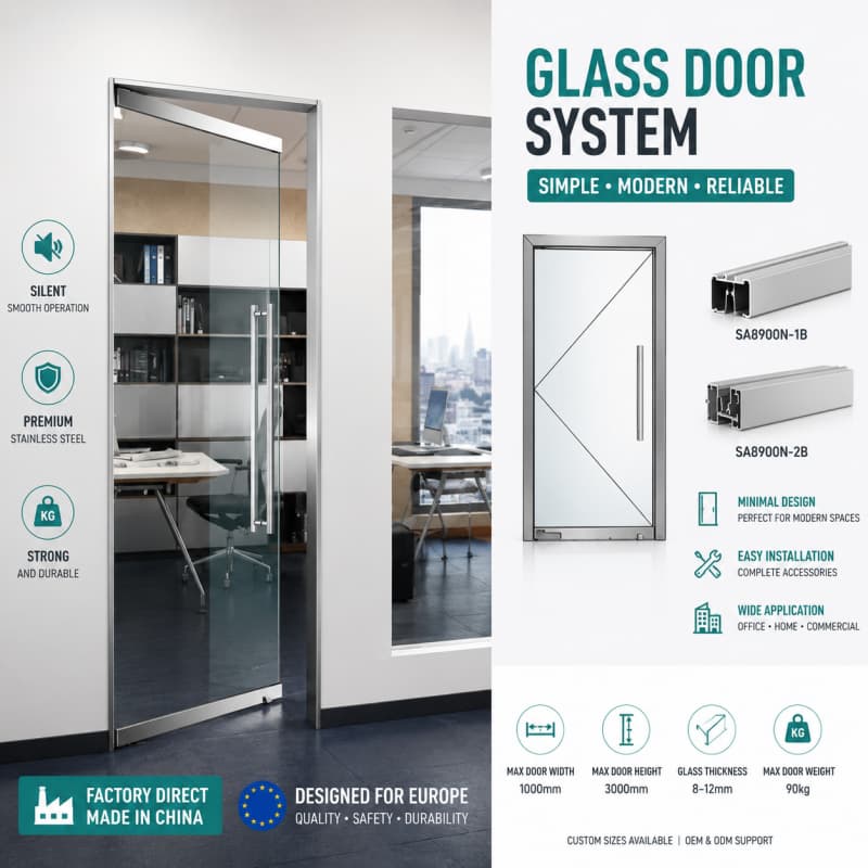 Premium Frameless Glass Office Doors for Modern Workspaces & Meeting Rooms