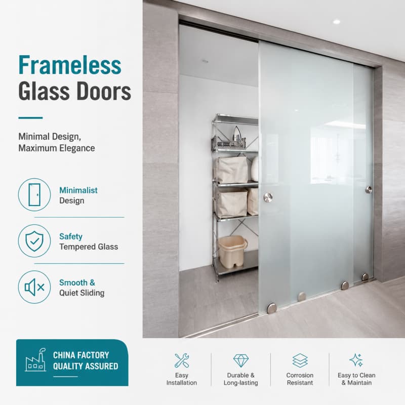Custom Frameless Glass Door Systems for Modern Offices & Commercial Interiors