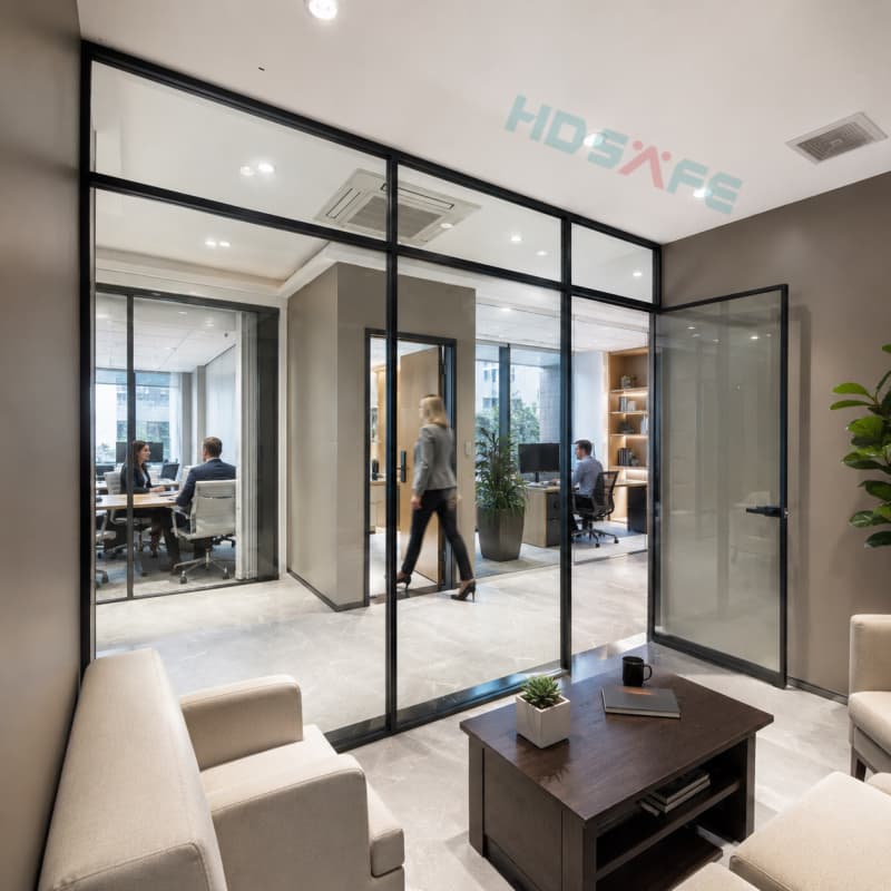 Commercial Office Glass Partition Walls & Frameless Glass Door Systems