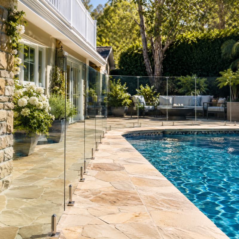 Premium Glass Railing System Frameless & Modern Durable Stainless Steel Hardware