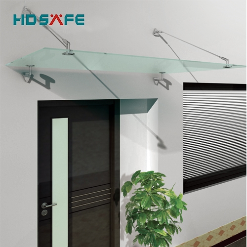 HDSAFE Custom Heavy-Duty Tempered Glass Door Canopy