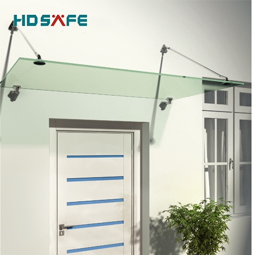 HDSAFE Custom LED Light Tempered Glass Door Canopy