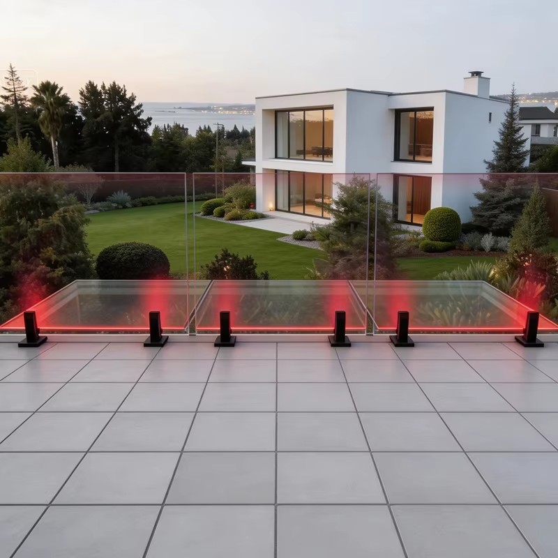 Premium Black Glass Railing Clamp 12-20mm Frameless Glass Railing Accessories