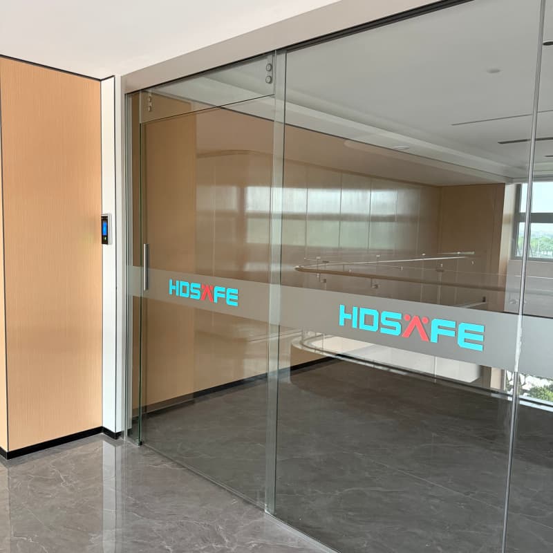 Frameless Automatic Sliding Glass Office Door System with Motion Sensor