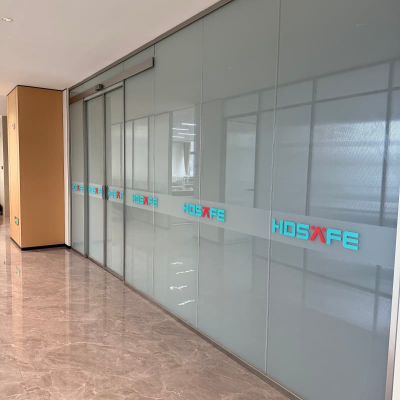 HDSAFE Automatic Sliding Glass Office Door System with Motion Sensor
