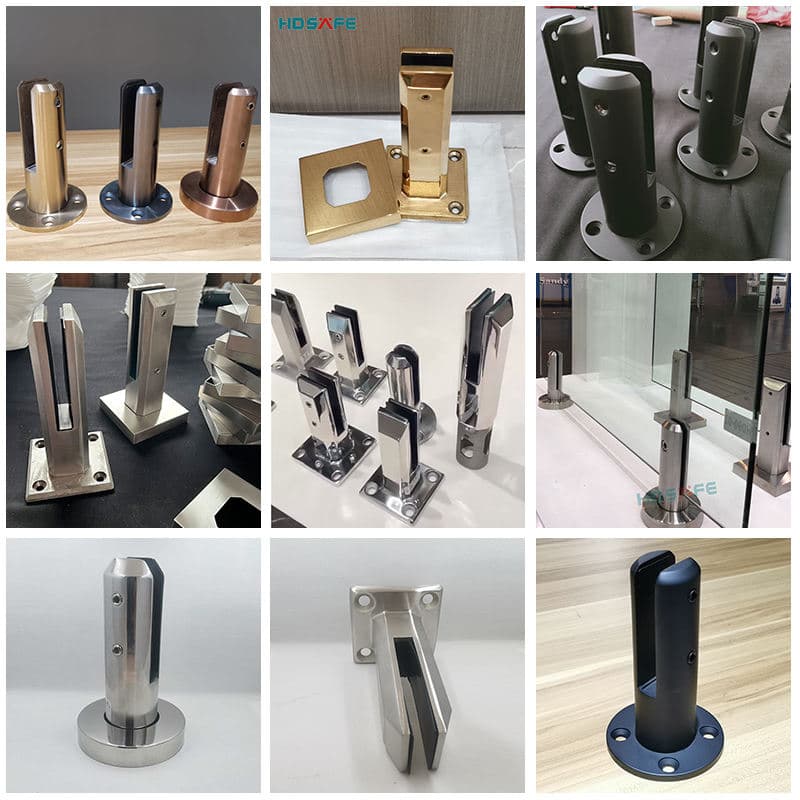 Modern Balcony Glass Railing Pool Fence Clamp Stainless Steel Spigot Railing Fittings