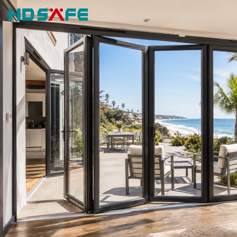 Premium Aluminum Bifold Door Thermal Break Folding Glass Doors for Residential & Commercial Projects